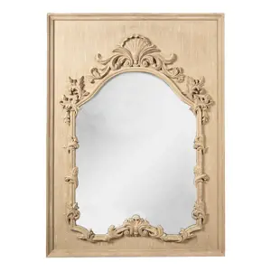 Světle hnědé nástěnné zrcadlo s ornamenty Frannie - 95*130 cm Clayre & Eef