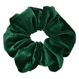 Produkt Tmavě zelená sametová gumička - Ø 10*2 cm Clayre & Eef