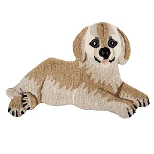 Vlněný kusový koberec pejsek Dog - 60*90*2 cm Clayre & Eef