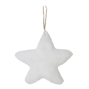 Produkt Závěsná dekorativní ozdoba bílá hvězda - 15*5*15cm Mars & More