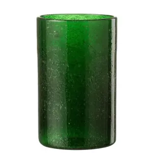 Zelená sklenička s bublinkami Long Drink Lisboa - Ø8*13cm / 500ml J-Line by Jolipa