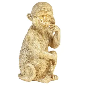Produkt Zlatá antik nástěnná dekorativní soška opice - 10*9*20 cm Light & Living