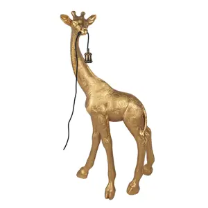 Produkt Zlatá stojací lampa ve tvaru žirafy Giraffe - 61*34*119 cm E27/max 1*40W Clayre & Eef