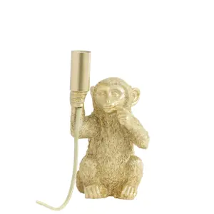 Produkt Zlatá stolní lampa s opičkou Monkey XS - 13*12*23 cm/40W Light & Living