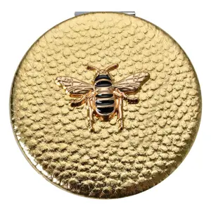 Produkt Zlaté příruční zrcátko do kabelky se včelkou - Ø 6 cm Clayre & Eef