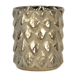 Produkt Zlatý skleněný svícen na čajovou svíčku Silvain - Ø 6*9 cm Clayre & Eef